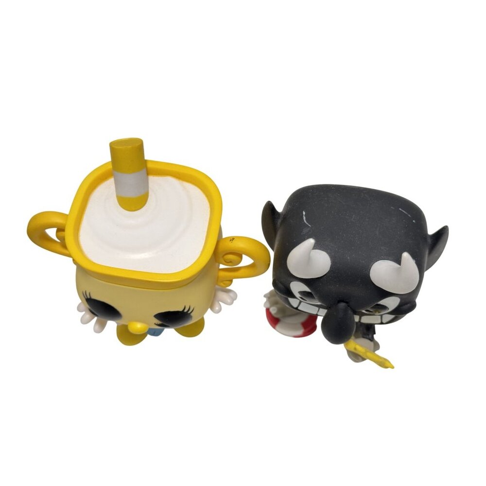 Funko Cuphead Characters Set - White, Black, Yellow, Purple, Brown - Picture 4 of 8